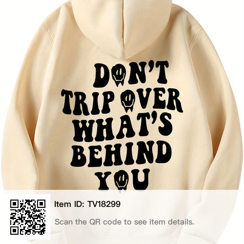 Floral Oversized Hoodie Printed On The Back Of Men's Letters