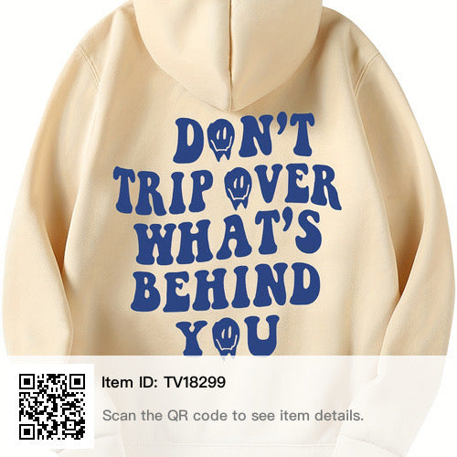 Floral Oversized Hoodie Printed On The Back Of Men's Letters