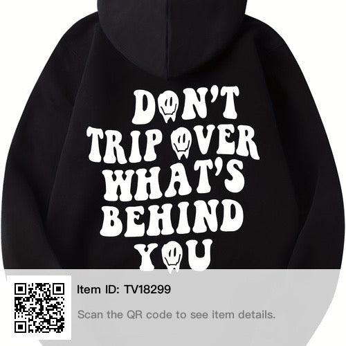 Floral Oversized Hoodie Printed On The Back Of Men's Letters