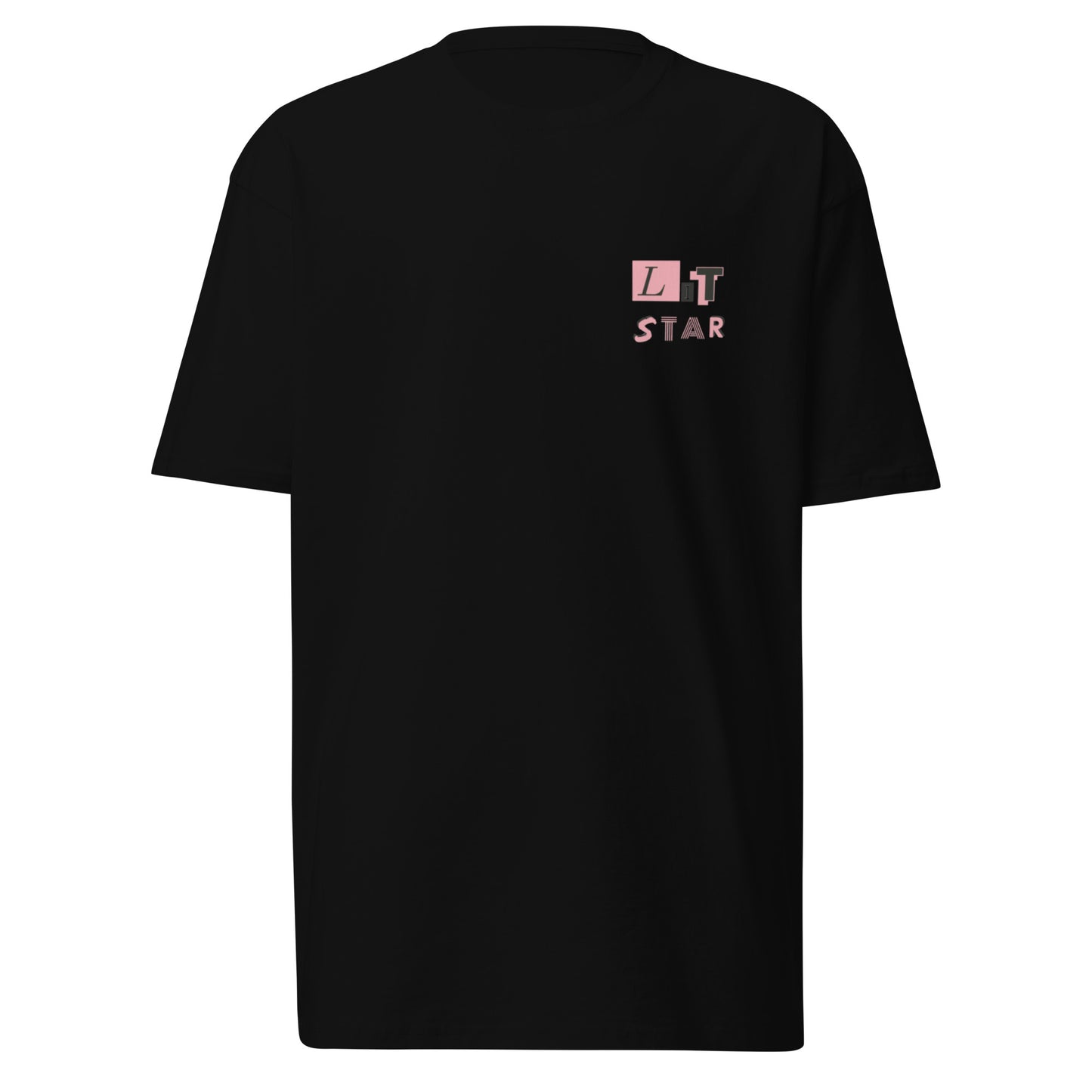 Litstar Pink Heart Men’s premium heavyweight tee