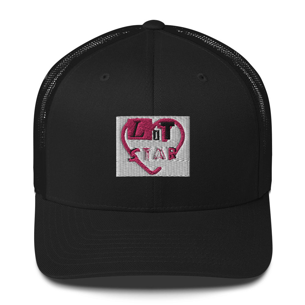 Litstar pink heart Trucker Cap