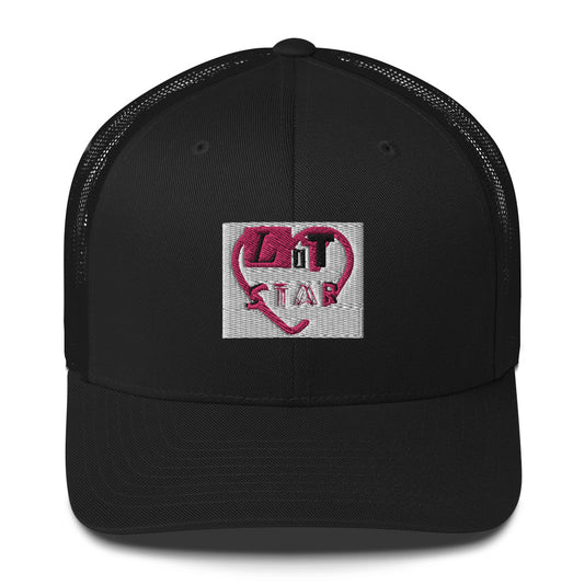 Litstar pink heart Trucker Cap