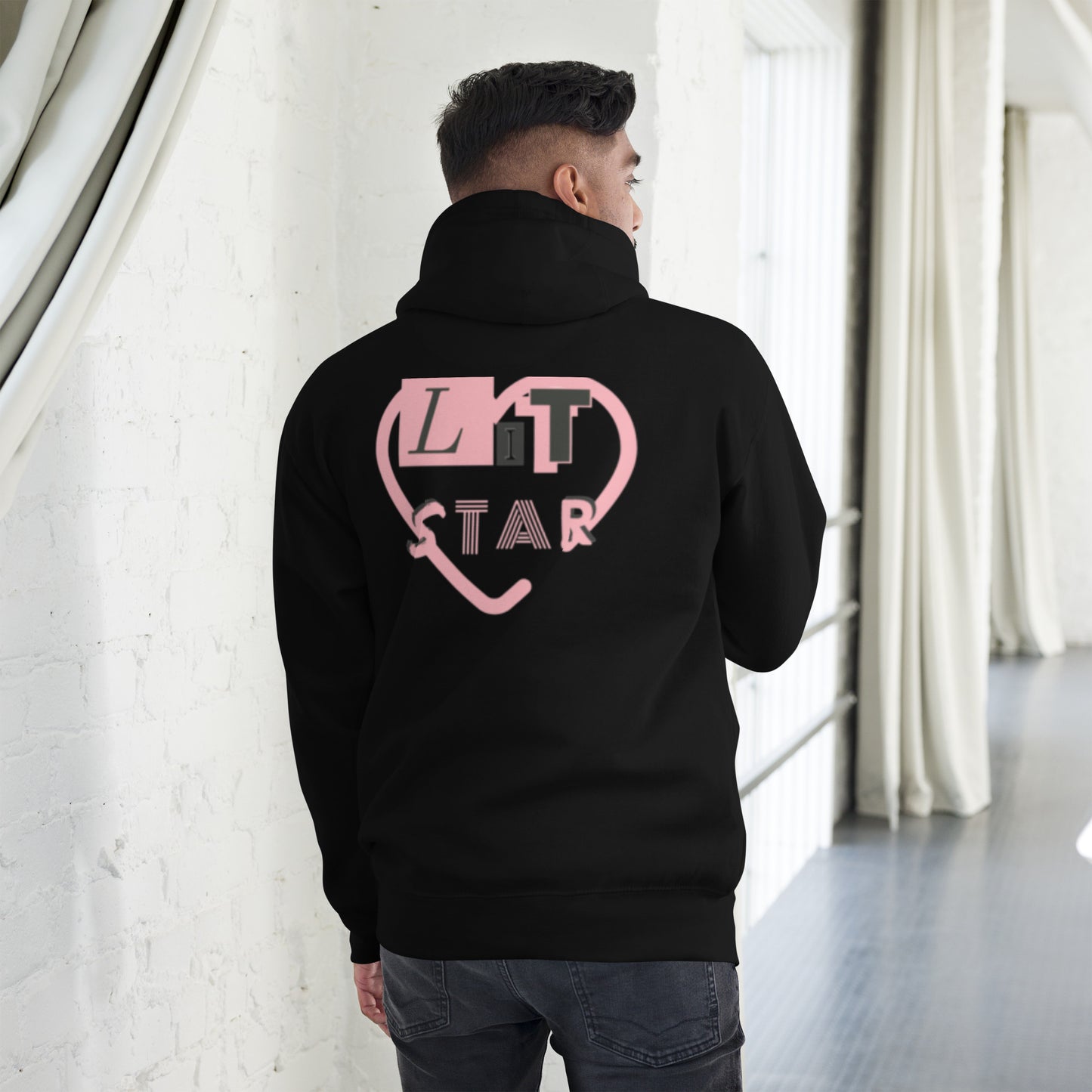 Litstar Pink heart Unisex Hoodie