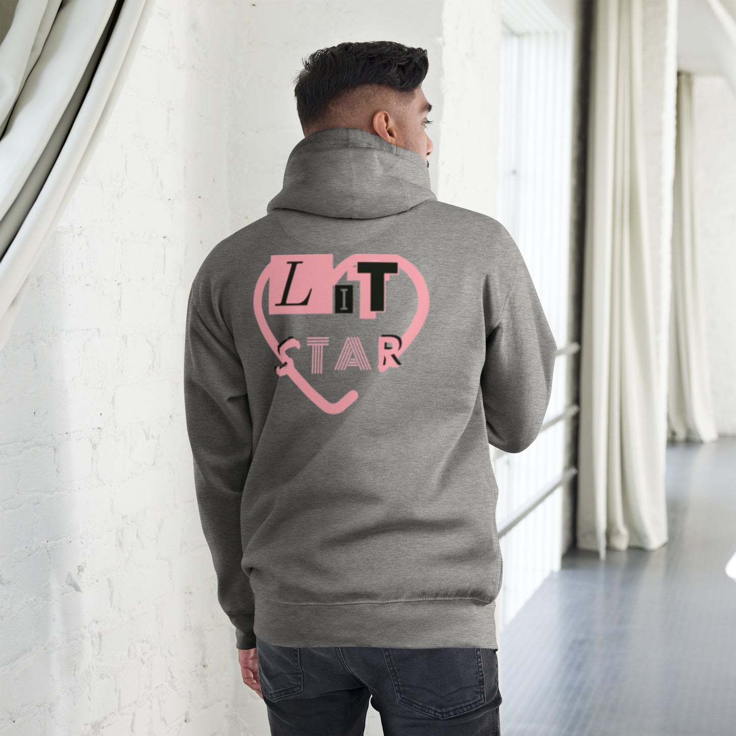 Litstar Pink heart Unisex Hoodie
