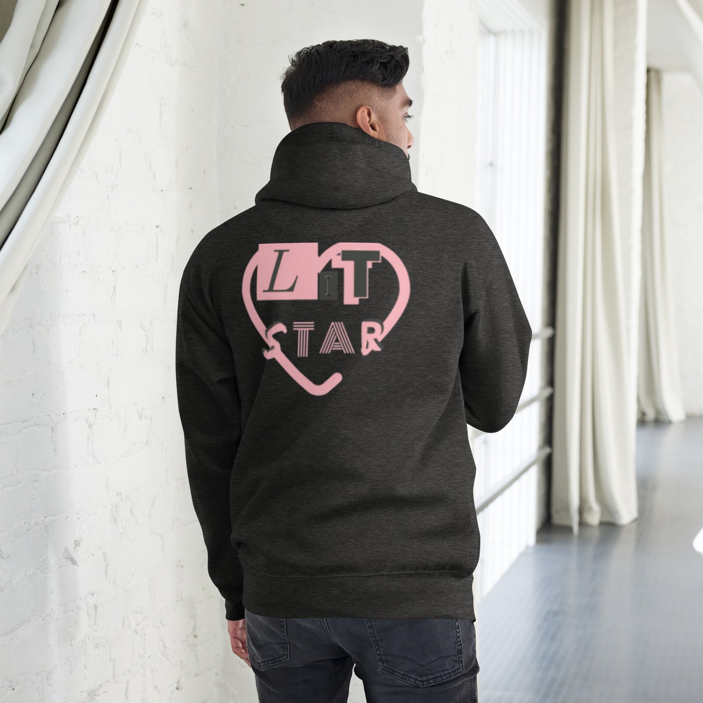 Litstar Pink heart Unisex Hoodie