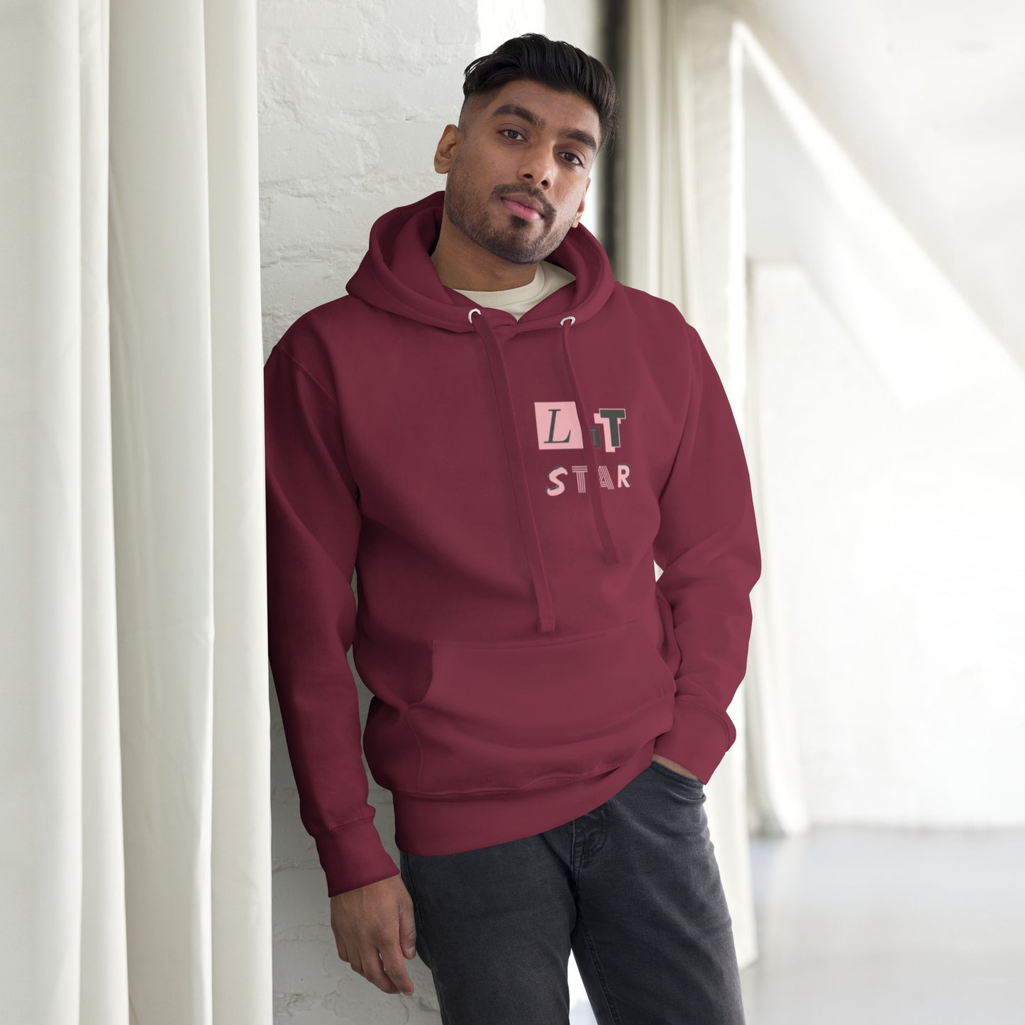 Litstar Pink heart Unisex Hoodie