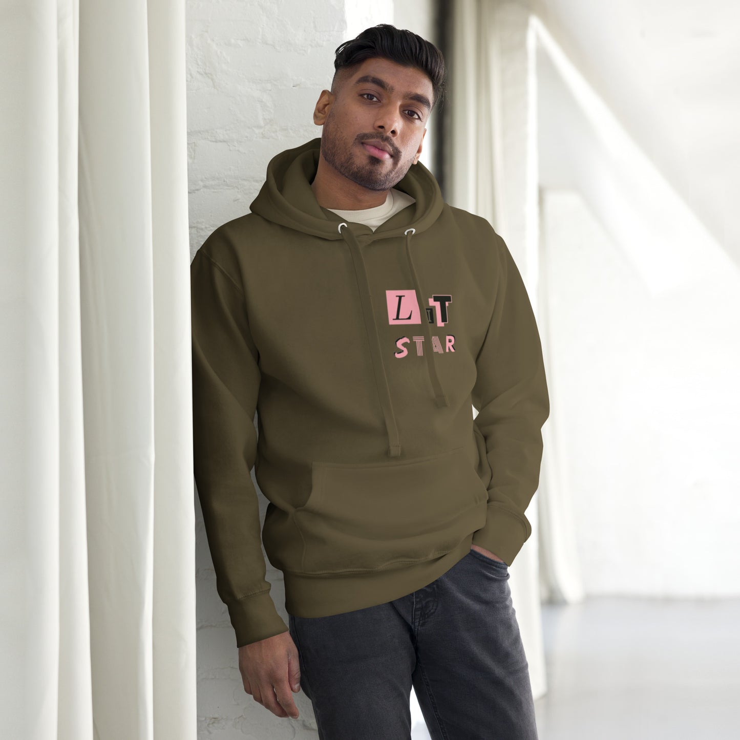 Litstar Pink heart Unisex Hoodie