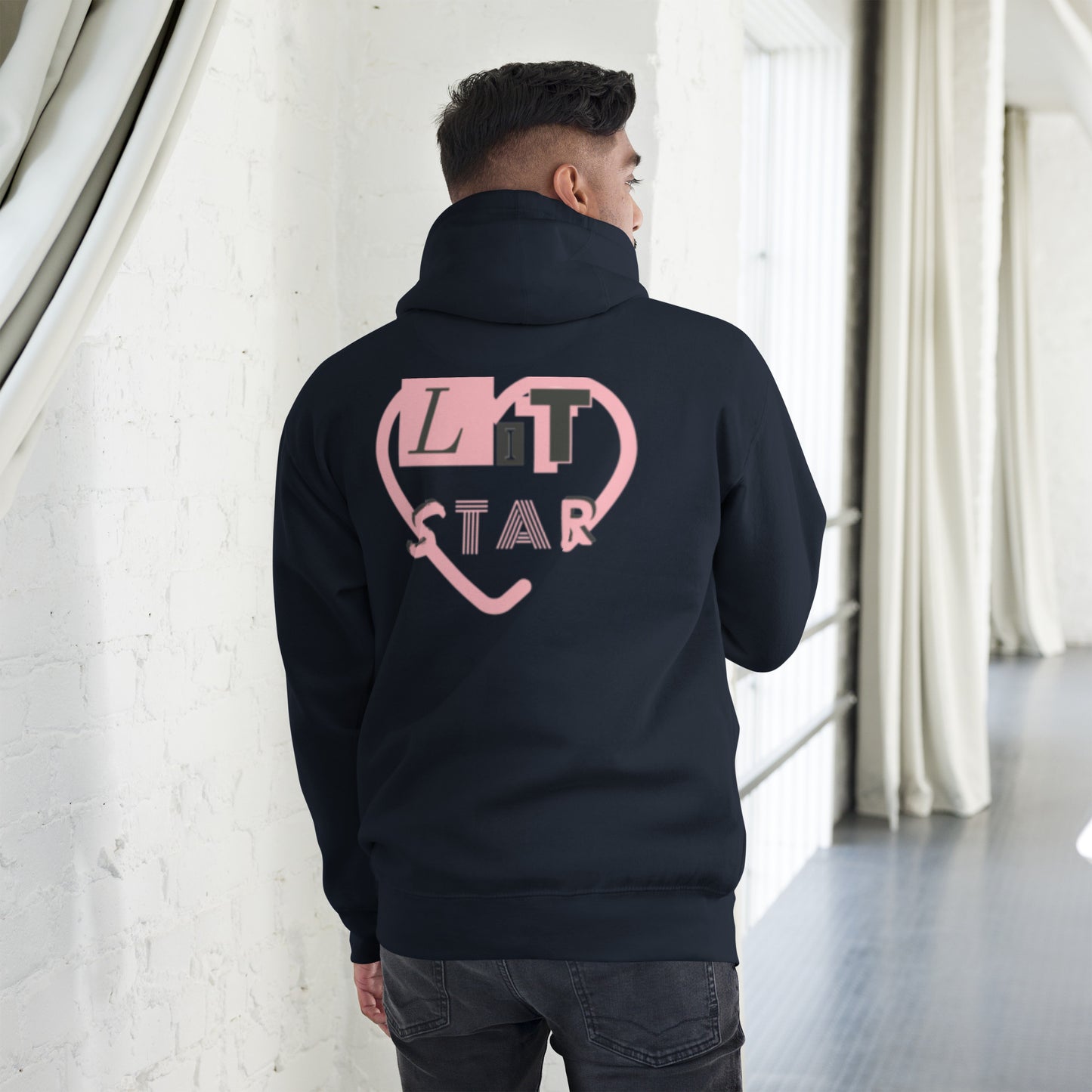 Litstar Pink heart Unisex Hoodie