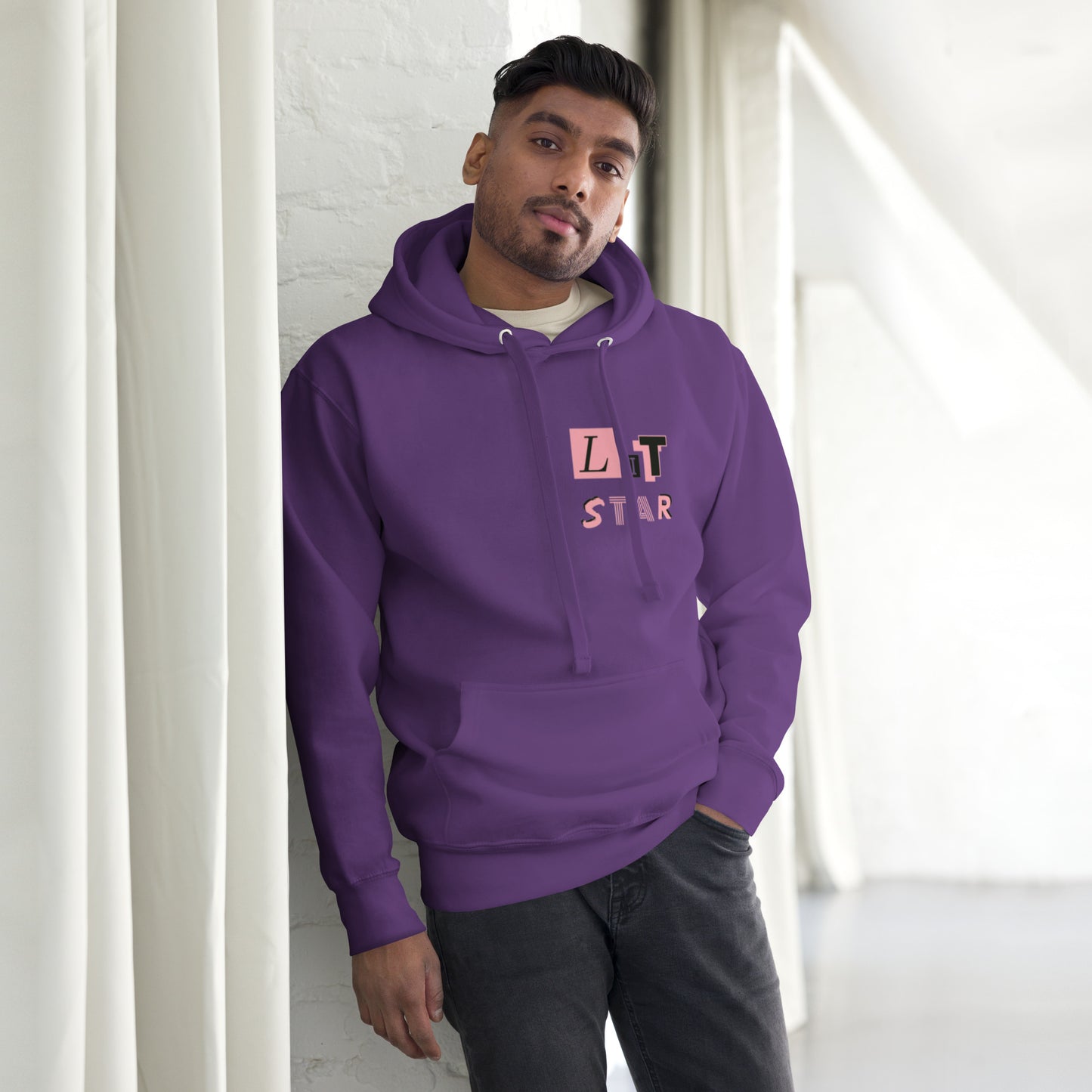 Litstar Pink heart Unisex Hoodie