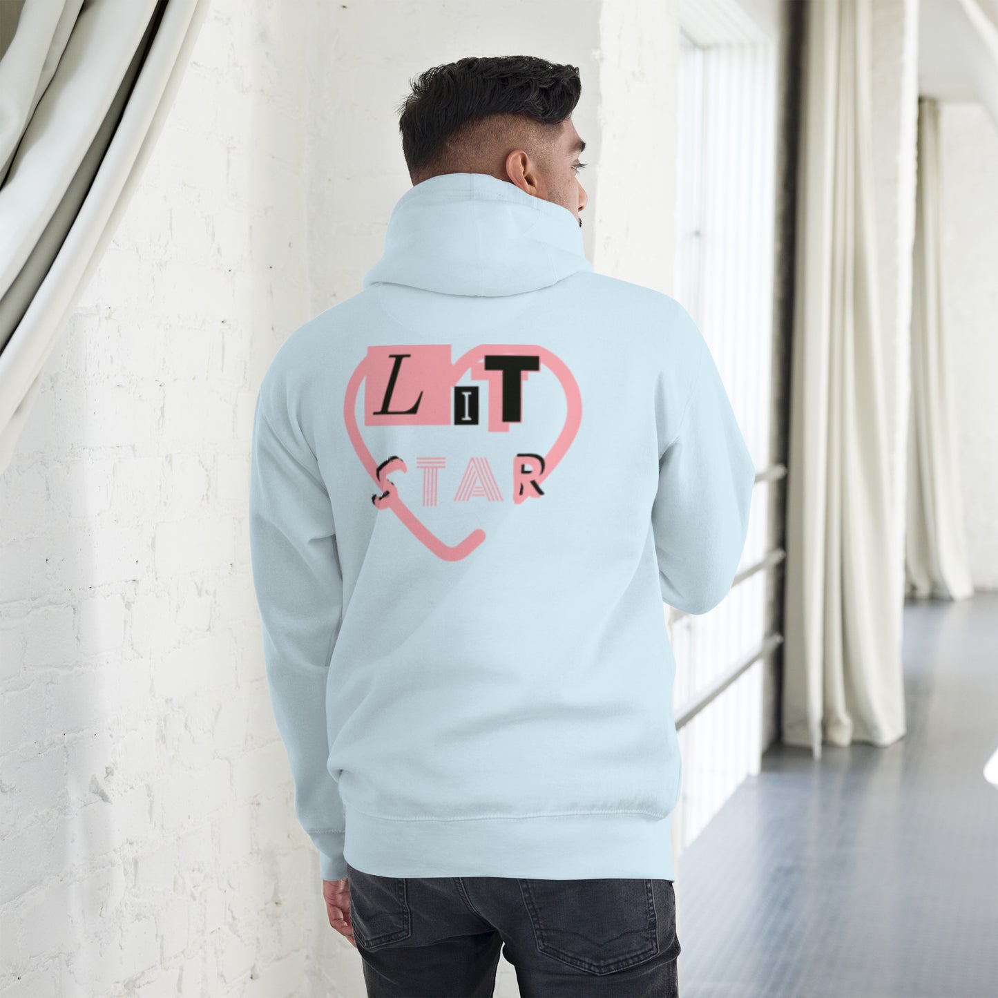 Litstar Pink heart Unisex Hoodie