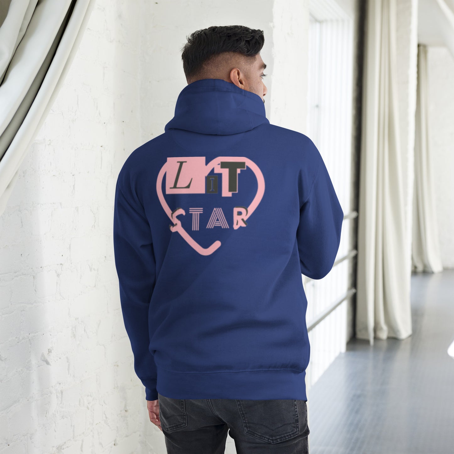 Litstar Pink heart Unisex Hoodie