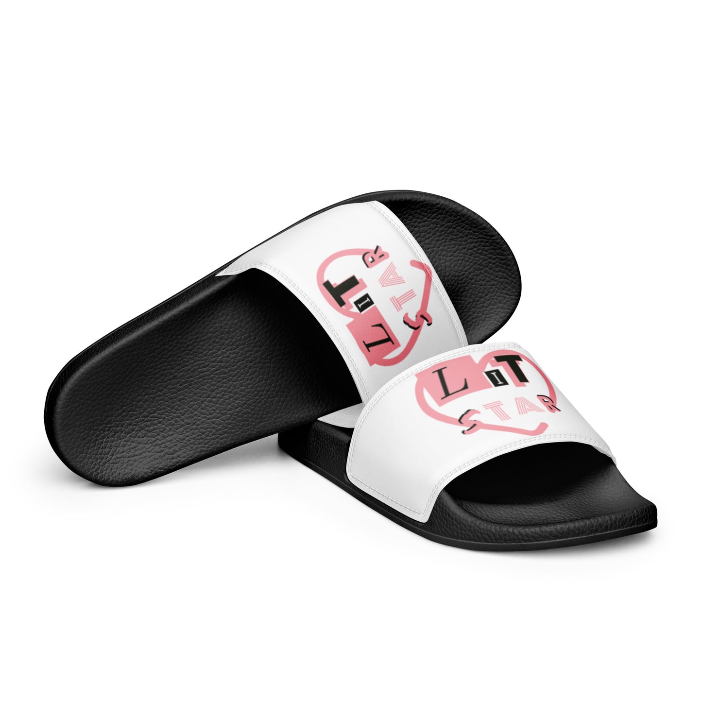 Litstar Pink heart Women's slides