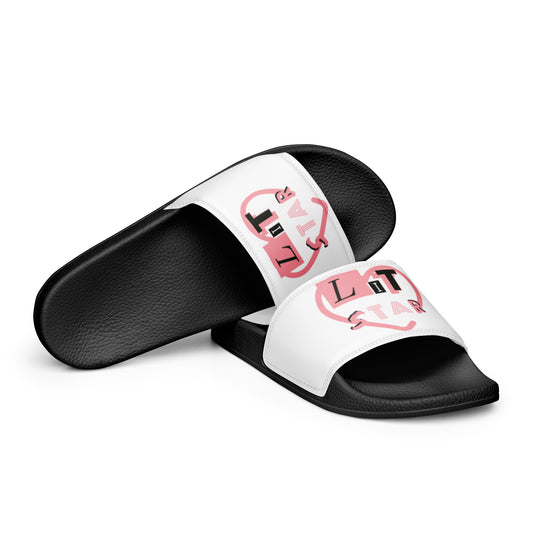 Litstar Pink heart Women's slides